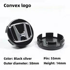 4Pcs 58mm Anti Dust Car Wheel Hub Center Caps for Honda Civic CRV Accord Fit Jazz HRV Vezel City Odyssey Stepwg Rim Badge Covers