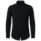 Cotton Linen Shirt for Men Slim Fit Tops Long Sleeve Bussiness Shirt Spring Autumn Casual Formal Men's Shirts