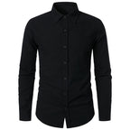 Cotton Linen Shirt for Men Slim Fit Tops Long Sleeve Bussiness Shirt Spring Autumn Casual Formal Men's Shirts