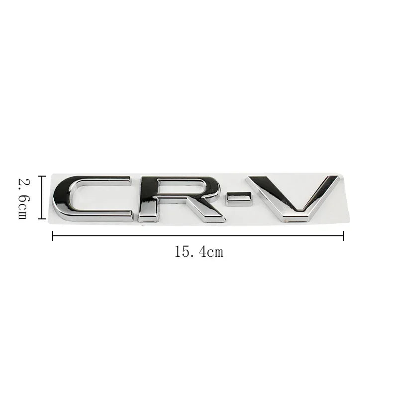 15.4cm Metal 3D Car Stickers Side Fender Badge Styling for Honda CRV Logo 2023 2024 Rear Trunk Emblem Decal Exterior Accessories