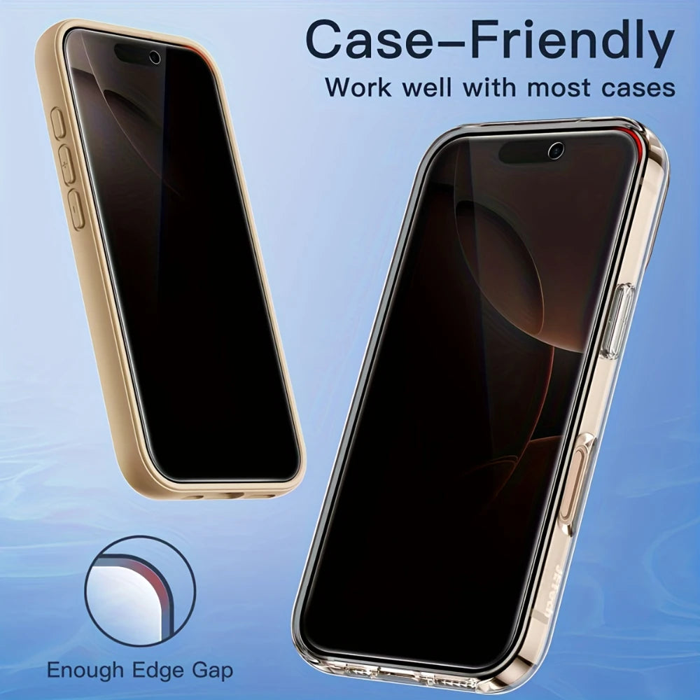 NNBILI 4 protectores de pantalla de vidrio templado de cobertura completa diseñados para varios teléfonos iPhone 17 16 15 14 13 12 11Pro MAX