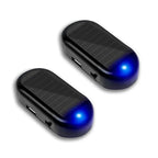 SEAMETAL 1/2 Uds. Luz de alarma simulada alimentada por energía Solar, luz de seguridad falsa inalámbrica para coche, lámpara de advertencia, LED antirrobo intermitente