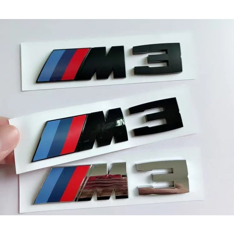 Suitable For BMW Group M3 Emblem Standard Trunk Tail Standard ABS Logo Sticker For BMW E30 E46 E36 E90/E92/E93 F80 GTS CRT CSL