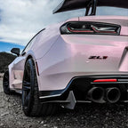 For Chevrolet Camaro 6th Gen 2015-2025 Rear Bumper Diffuser Lip Air Fins Canards Black 5mm Thickness Car Exterior Mod Body Kit