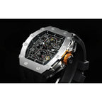 TSAR BOMBA Watch for Men Luxury Brand Tonneau Design Waterproof Clock Stainless Steel Wristwatch Fashion Rectangle Mens Watch