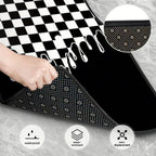 4pcs car floor mat, plaid design - stylish and durable, anti-fouling, suitable for all vehicles, including front and rear seats