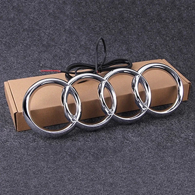 for Audi LED Logo Light Car Front Grille Badge Emblem Sticker A3 A4 A5 A6 Q5 RS5 A4L Q3 A8 Decals Auto Exterior Decoration