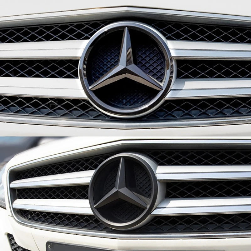 ABS Car Front Grille Badge Decal Cover Emblem for Mercedes Benz W204 W205 W210 W211 GLA GLK GLC GLE Interior Mouldings QBT-BENC