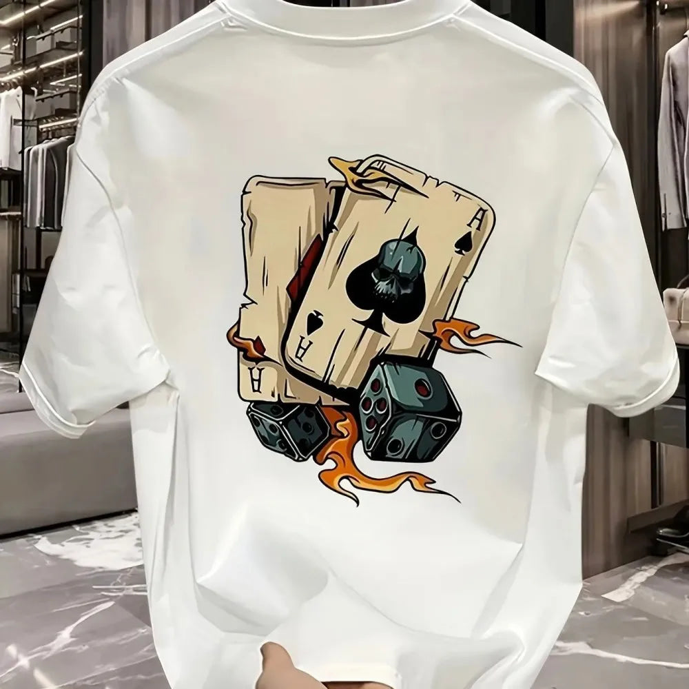 The latest 100% classic printed loose-fitting short-sleeved shirt is a high-quality top suitable for both men and women.