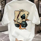 The latest 100% classic printed loose-fitting short-sleeved shirt is a high-quality top suitable for both men and women.