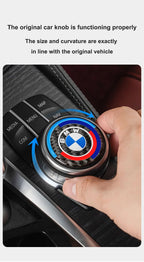 4.5CM 4.8CM Carbon Fibre Car Center Console Knob Stickers Decoration Accessories For BMW 1 2 3 4 5 6 Series GT Z4 X3 X4 X5 X6 X7