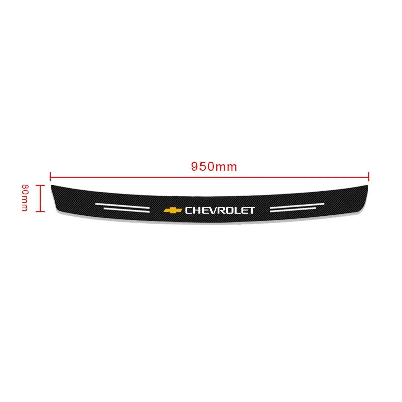Carbon Fiber Car Rear Bumper Trunk Guard Protected Sticker for Chevrolet Malibu Captiva Cavalier Onix Aveo Silverado Chevy Tahoe