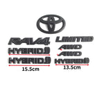 Overlays NEW 2019-2024 Suitable for Toyota Rav4 XLE XSE AWD Hybrid Matte Blackout Emblems Kits