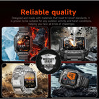 2026 TANK New 1400mAh Military GPS Smart Watch Men 2.01" AMOLED Screen 10ATM Waterproof Clock SOS Call Flashlight Smartwatch iOS
