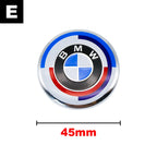 45mm 47mm Steering Wheel Center Emblem Badge Sticker For BMW E39 E46 E60 E87 E90 E92 F10 F20 F30 G20 Interior Decoration