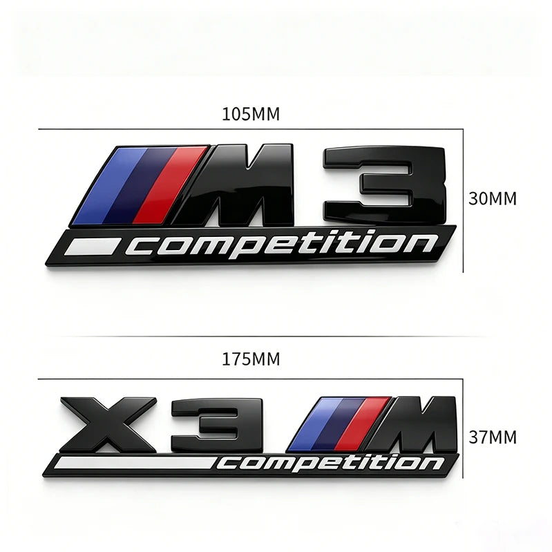 3D Metal Thunder Rear Tail Side Label Sticker Accessories For BMW X1 X2 X3 X4 X5 X6 X7 iX3 E46 E70 E90 F07 F10 F20