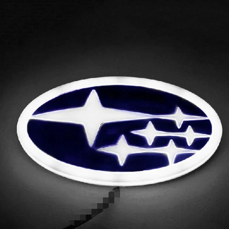 14X7.3cm 4D LED Car Rear Logo Emblem Light Tail Trunk Badge for Subaru Forester XV STI WRX BRZ Tribeca Outback Impreza Legacy