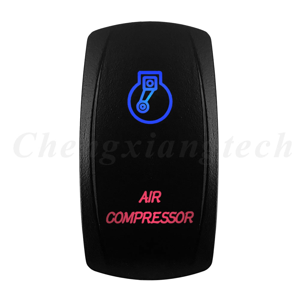 Waterproof 5 Pins SPST On/Off Rocker Switch Blue & Red Led 20A/12V 10A/24V Toggle Switch GPS for Cars,Trucks, RVs, Boats