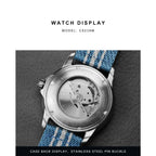 CADISEN Deep Explorer 2025 New Automatic Mechanical Watch Man Canvas Strap Wristwatch MIYOTA  Luxury Luminous Waterproof Watches