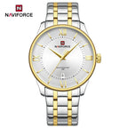 NAVIFORCE Men's Watch Classic Stainless Steel Strap 3ATM Waterproof Calendar Minimalist Dial Men's Chronograph Watch NF9272S