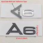 3D ABS Chrome Black Car Letters A4 A6 Logo Rear Trunk Badge Sticker Decals For Audi A4 A6 Auto Tail Marking Accessories