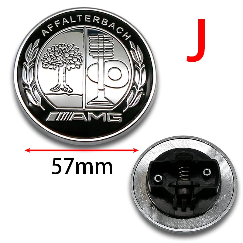 57mm 3D ABS Car Front Engine Hood Bonnet Flat Emblem Badge Universal For Auto Sedan SUV Coupe Exterior Tuning Styling Trim 1PC
