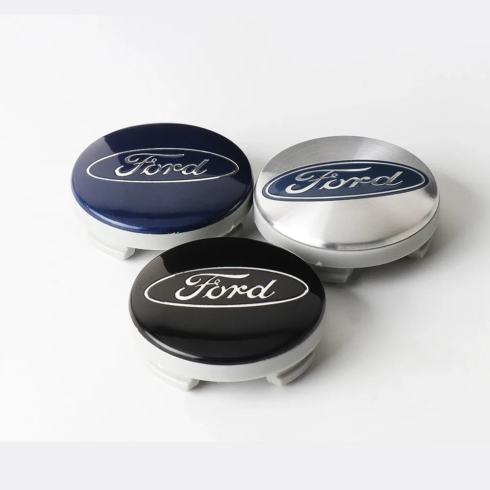 54MM 4Pcs Car Wheel Hub Cap Badge Logo Accessory For Ford Ranger Mustang Kuga Mondeo Fiesta Explorer ETransit STLine Racing MK2