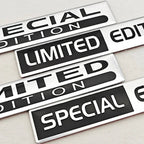 2pcs 3D Aluminum LIMITED/SPECIAL EDITION Emblem Badge Car Stickers Decal For Audi Honda Opel Toyota Mercedes Mazda Motorcycle