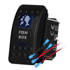 12v/24v Blue Led Light 5 Pin On Off SPST Rocker Switch 7 Pin On Off On ARB Carling Style Car Boat Waterproof Push Switch