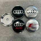 4Pcs 60mm Car Center Wheel Hub Cover Tire Cap For Audi Sline A1 A2 A3 A4 A5 A6 A7 A8 Q1 Q2 Q3 Q4 Q5 Q6 Q7 Q8 TT Auto Accessories