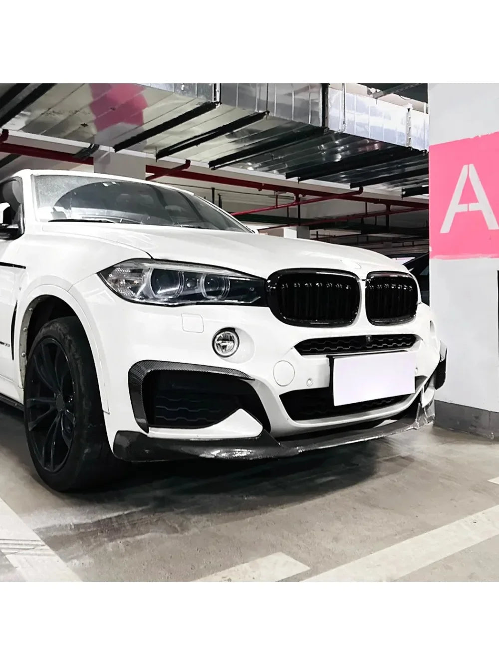 New Performance Gloss Black Front Bumper For BMW X6 F16 M Sport 2015 To 2019 ABS Splitter Lip Spoiler Diffuser By Body Kit