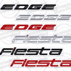 Metal 3D For Ford Fiesta Edge Badge Letter Logo Car Rear Trunk Body Sticker Emblem Glossy Black Accessories