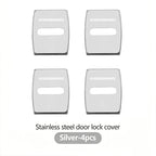 4Pcs Zinc Alloy  Car Door Lock Buckle Protection Cover Anti-Collision Shock Absorbing Cushion Stickers For BMW G80 G06 G07 G42 G