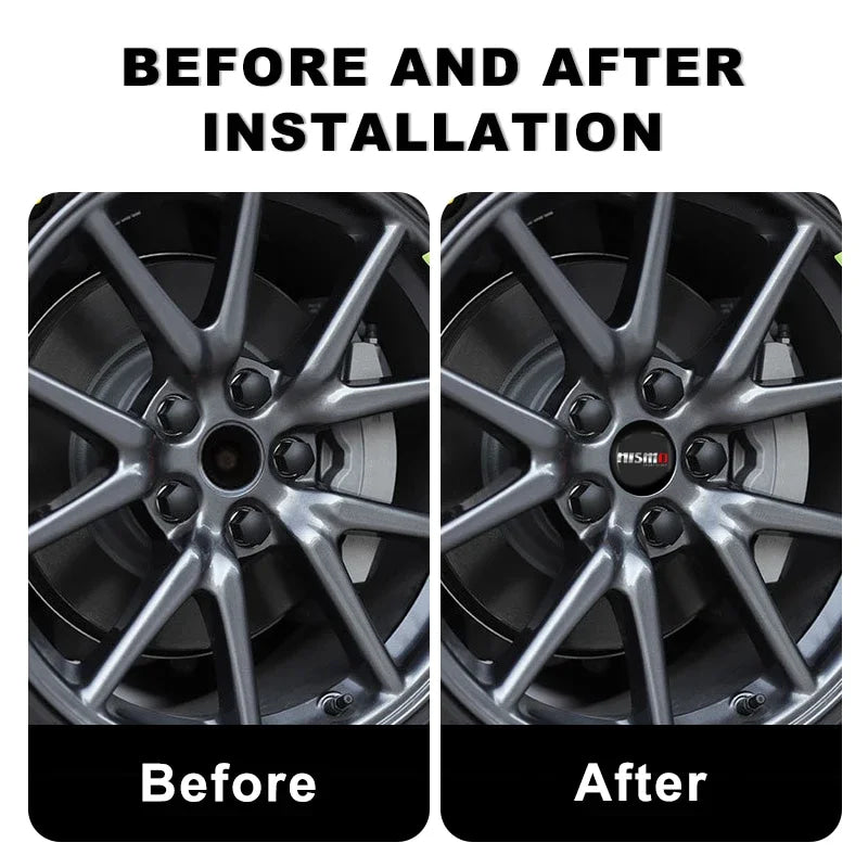 For Nismo Nissan Almera Tiida Sunny QASHQAI Skyline Juke X-TRAI 4pcs 56/60mm Car Wheel Center Covers Badge Hub Cap Accessories