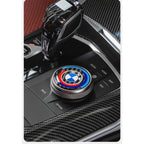 4.5CM 4.8CM Carbon Fibre Car Center Console Knob Stickers Decoration Accessories For BMW 1 2 3 4 5 6 Series GT Z4 X3 X4 X5 X6 X7