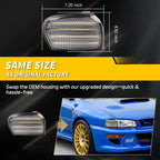 2X Front Corner Side Marker Light Parking Light Turn Signal Light LED For 1995 1996 1997 1998 1999 2000 2001 Subaru Impreza WRX