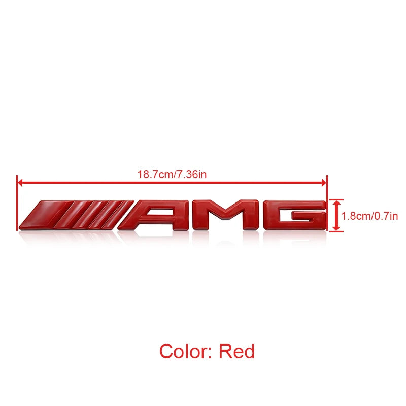 3D ABS Car AMG Logo Badge Rear Trunk Emblem Stickers Decal For Mercedes Benz AMG A B C E G W211 W203 W204 W210 W124 Accessories