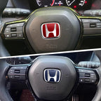 Car Steering Wheel Emblem H-Sticker For Honda Civic Accord City CRV Jade Fit Odyssey Hybrid Red Black Blue Interior Modification
