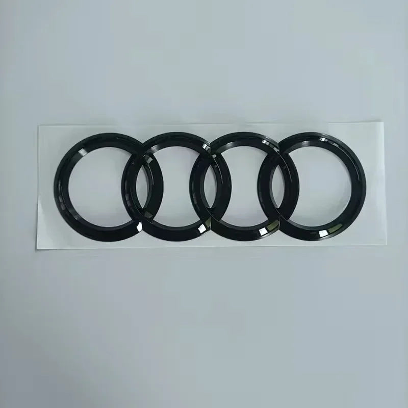 Car Front Hood Grill Emblem Rear Trunk Badge Sticker for Audi Q5 2014-2019 4 Ring Logo Q5 Sticker Quarrto Sline Side Decoration