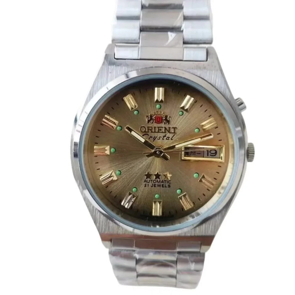 9898 Store Orient Watch Japanese Movement Sport Casual Unisex Watch World Time Luminescent Stainless Steel