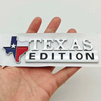 TEXAS EDITION Logo Emblem ABS Car Badge Trunk Sticker For Ford Jeep Chevrolet Ram GMC Dodge Cadillac Lincoln Tesla Accessories