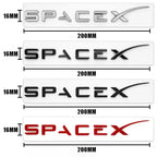 3D ABS Logo Letters Car Trunk Fender Side Badge Decal For Tesla Model Y/S/3/X Space X Emblem Sticker Accessory
