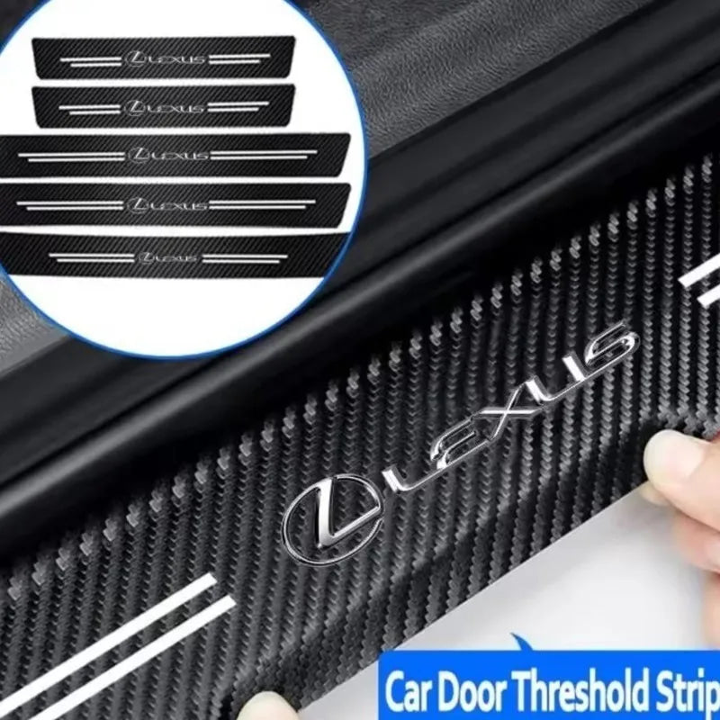 1/4/5Pcs Carbon fiber automotive parts car threshold stickers For Lexus F SPORT IS250 IS200 CT200h GS300 LS430 RX450h ERX400h