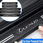 1/4/5Pcs Carbon fiber automotive parts car threshold stickers For Lexus F SPORT IS250 IS200 CT200h GS300 LS430 RX450h ERX400h