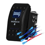 12v/24v Blue Led Light 5 Pin On Off SPST Rocker Switch 7 Pin On Off On ARB Carling Style Car Boat Waterproof Push Switch