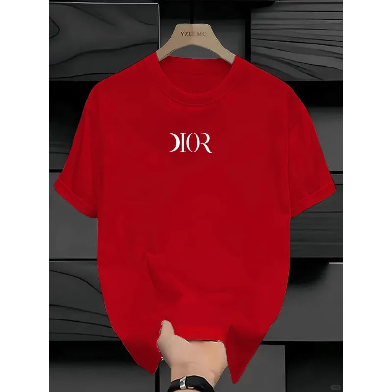 The latest 100% classic printed loose-fitting short-sleeved shirt is a high-quality top suitable for both men and women.
