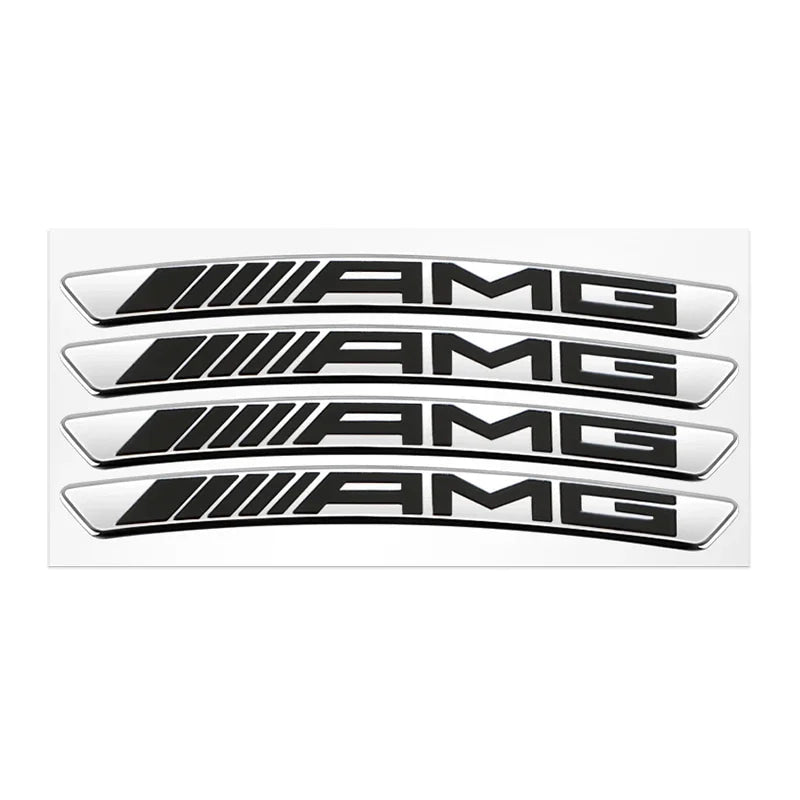 4Pcs Metal Car Wheel Hub Sticker Decorative Accessories For Mercedes Benz AMG GLE GLC W205 W206 W203 W204 W210 W212 W213