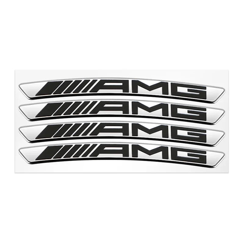 4Pcs Metal Car Wheel Hub Sticker Decorative Accessories For Mercedes Benz AMG GLE GLC W205 W206 W203 W204 W210 W212 W213