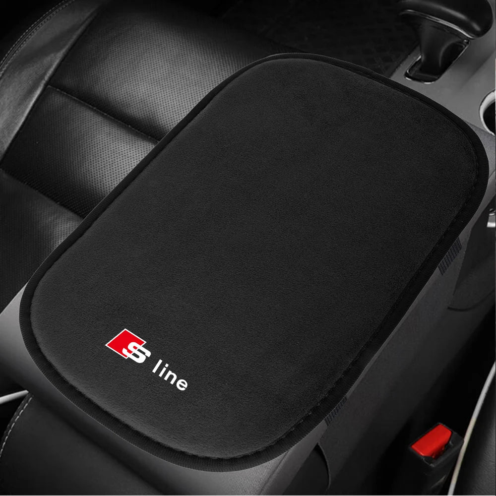 Car Armrest Storage Box Mat Center Sonsule Arm Rest Protection Cushion For Audi SLine Q7 Q2 Q3 F3 B8 B7 A3 8P 8V A6 C7 C6 Q5 8R