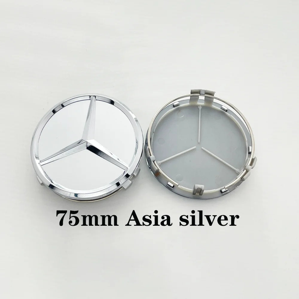 4pcs 75MM Car Styling Wheel hub modification Center Covers Hub Caps For Mercedes Benz B/C/E/S W211 W203 W204 W210 W124 AMG W202